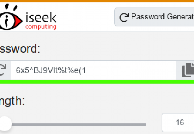 Generated password